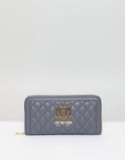 Love Moschino Quilted Zip Purse - Gray