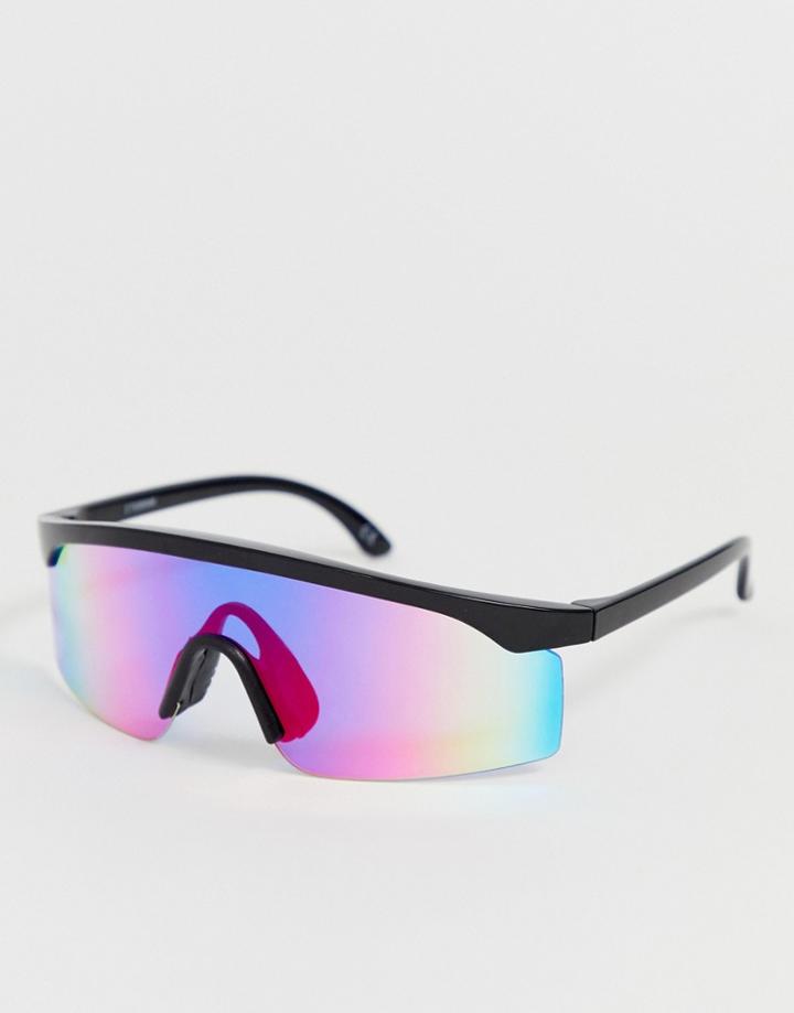 Asos Design Visor With Colored Lens-black