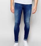Blend Flurry Extreme Super Skinny Jeans In Mid Blue - Blue