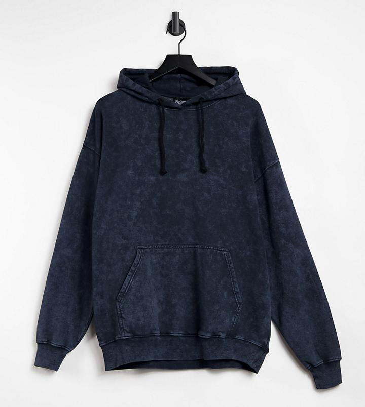 Reclaimed Vintage Inspired Hoodie In Washed Black