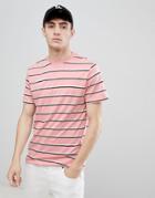 New Look T-shirt In Pink Stripe - Pink