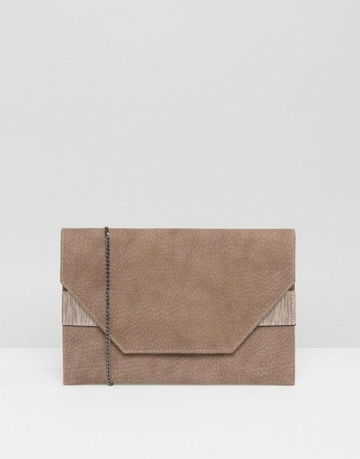 Lavand Envelope Clutch Bag - Brown