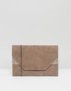 Lavand Envelope Clutch Bag - Brown