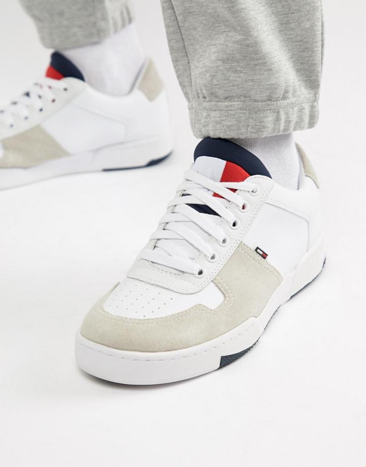 Tommy Jeans Basket Sneaker In White - White