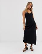 New Look Cowl Neck Midi Dress In Black - Black