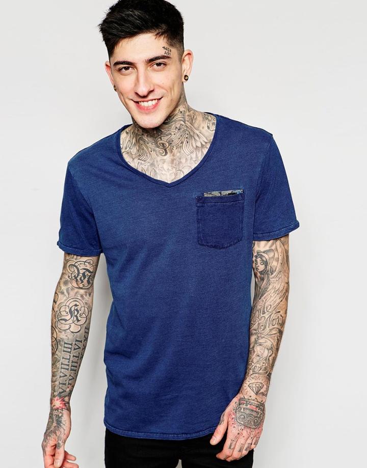 Scotch & Soda V-neck T-shirt - Blue
