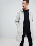 Rains 1241 Base Long Jacket In Grey - Gray