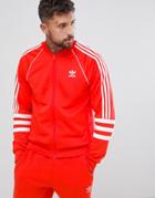Adidas Originals Authentic Superstar Track Jacket In Red Dj2858 - Red