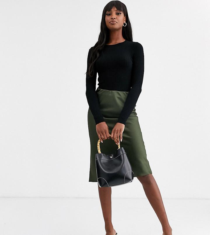 New Look Tall Crew Neck Sweater In Black