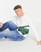 Lacoste Croc Crew Neck Sweat-white