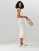 Asos Design Two-piece Textured Knit Midi Skirt - Cream
