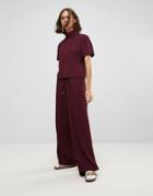 Wood Wood Josette Relaxed Wide Leg Pants - Red
