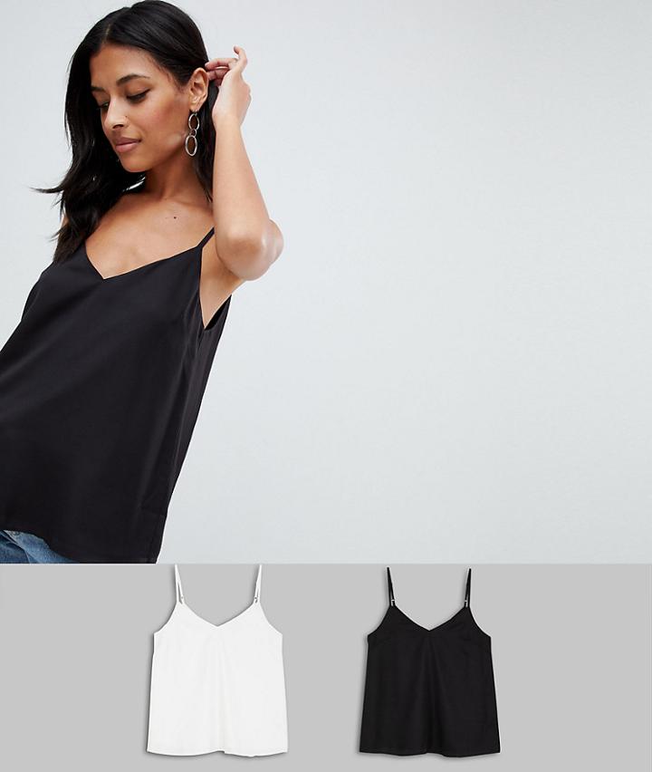 Asos Design Eco Swing Cami With Double Layer 2 Pack - Multi