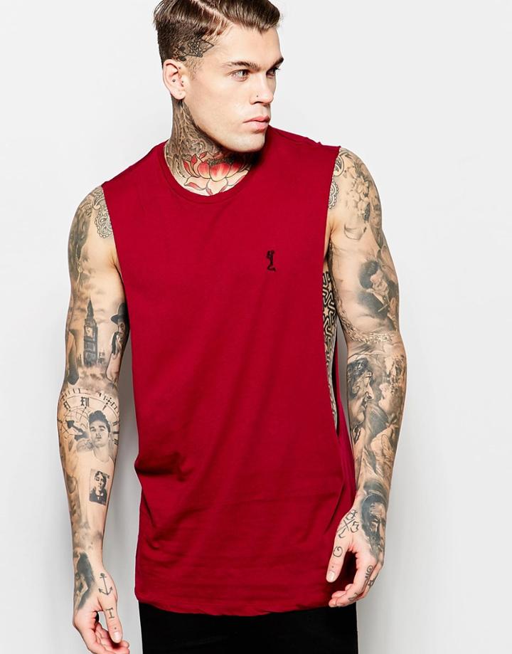 Religion Tank With Extreme Arm Holes - Blood Red