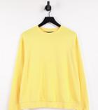 Asos Design Maternity Ultimate Organic Cotton Sweatshirt In Lemon-yellow