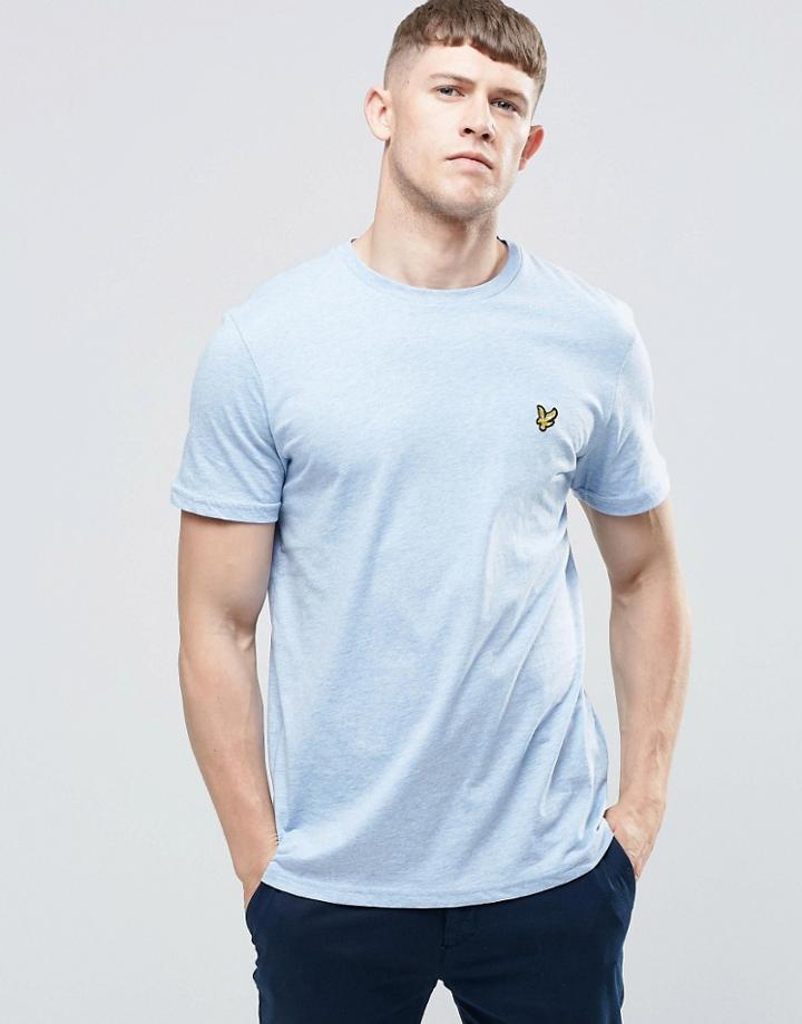 Lyle & Scott T-shirt With Eagle Logo In Blue Marl - Blue