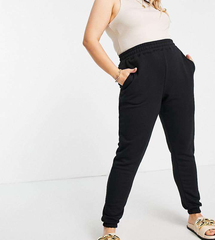 Missguided Plus Sweatpants In Black