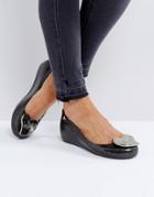 Vivienne Westwood For Melissa Ultragirl Love Black Glitter Flat Shoes - Black