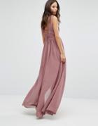 Y.a.s Andra Lace Up Back Detail Dress - Pink