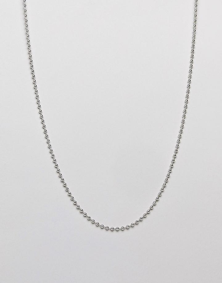 Wftw Ball Chain Necklace In Silver - Silver