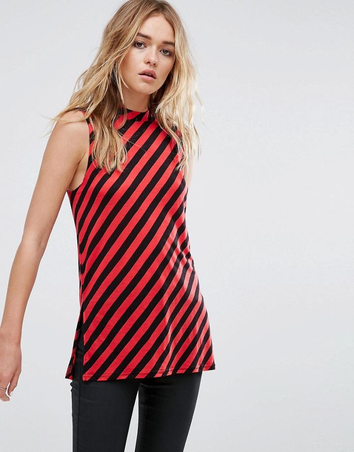 Cheap Monday High Neck Stripe Tank - Multi