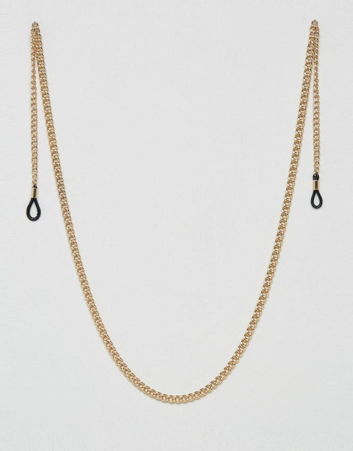 Asos Sunglasses Chain In Burnished Gold - Gold