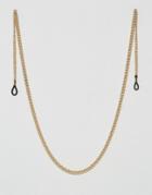 Asos Sunglasses Chain In Burnished Gold - Gold