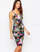 Lipsy Cami Dress In Rainbow Print - Multi