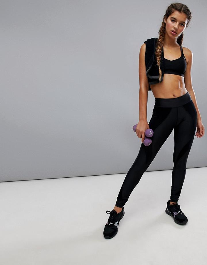 Puma Explosive Velvet Panel Tight In Black - Black