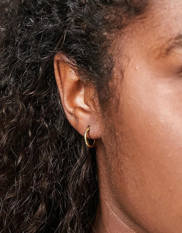 Bloom & Bay Gold Plated Hoops With Textured Details