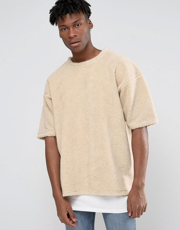 Other Uk Oversized Borg T-shirt - White