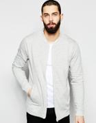 Only & Sons Sweat Bomber Jacket - Light Gray Marl