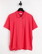 Lacoste Oversized Polo Shirt In Pink