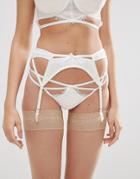 Asos Bridal Evie Satin & Lace Cut Out Suspender - Ivory