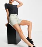 Reclaimed Vintage Inspired Relaxed Dad Denim Shorts In Sage Wash-multi