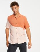 River Island Blocked Shirt In Pink