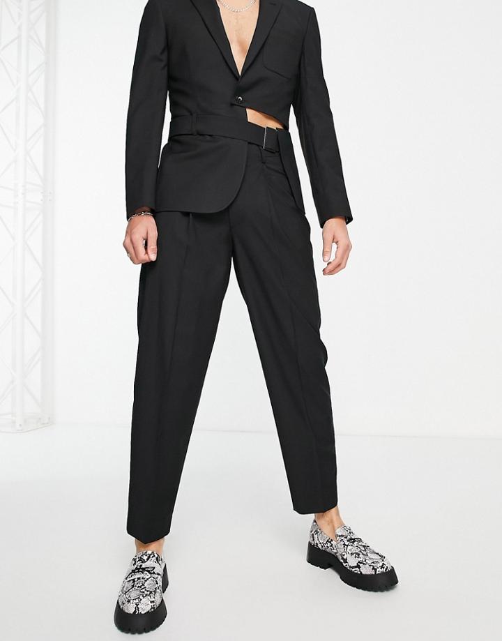 Asos Design Tapered Suit Pants In Black