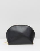 Ted Baker Slim Metal Bar Leather Makeup Bag - Black
