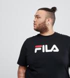 Fila Black Line Plus T-shirt With Large Logo In Black - Black