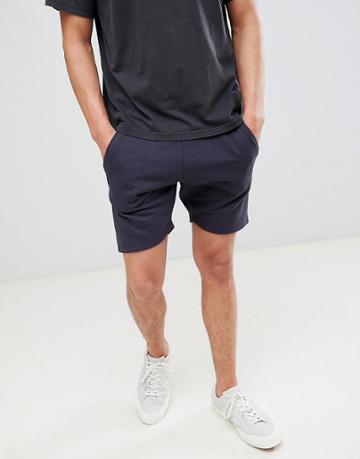 Le Breve Basic Jersey Shorts - Navy