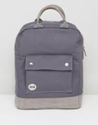 Mi-pac Canvas Tote Backpack In Charcoal - Gray