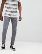 Farah Drake Super Slim Fit Twill Jeans In Gray