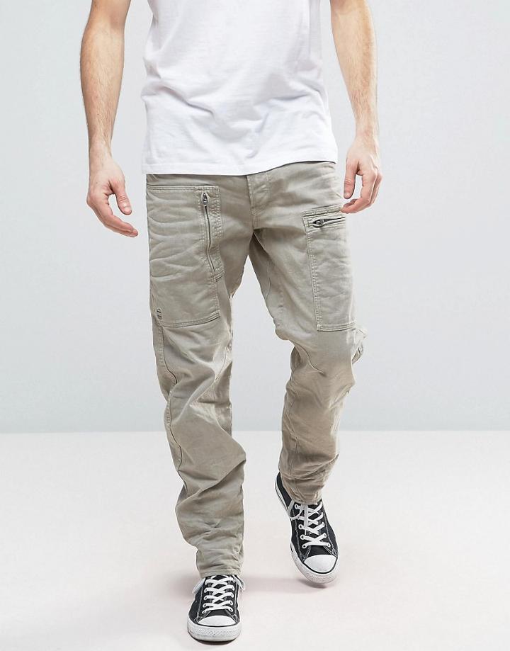 G-star Powel 3d Tapered Cargo Jean Dune - Beige