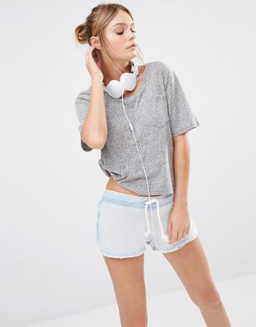 Ocean Drive Burnout Boxy Tee - Gray