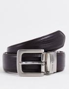 Gianni Feraud Reversible Real Leather Smooth/grain Belt In Brown