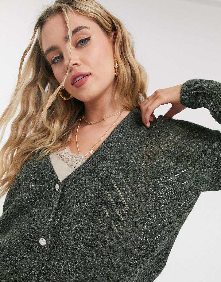 Only Cardigan In Green