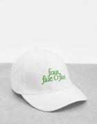 Asos 4505 Cap With Graphic-white