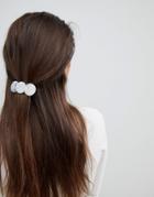 Asos Design Faux Marble Discs Hair Clip - Multi