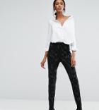 Starry Eyed Tall Stirrup Jogger With Allover Heavy Embellishment - Black