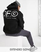 Asos Dark Future Oversized Hoodie With Back Logo Embroidery In Black